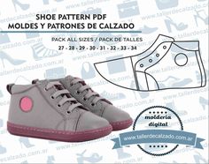 the shoe pattern for children's shoes is available in multiple colors and sizes, including pink