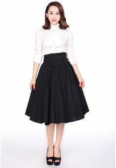 Retro Ruched 50s Skirt