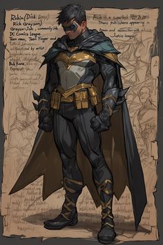 a drawing of a man dressed as batman