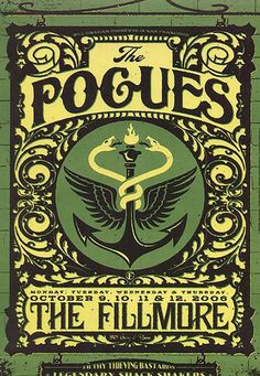 an old poster for the peddle's at the fillmore, with a snake on it