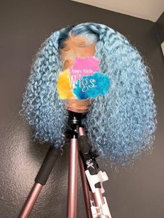 Baddie Wigs, Blue Wig, Colored Wigs, Hair Laid, Kandy