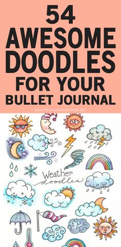 Bujo Weather Tracker Ideas, Cute Things To Draw In Your Journal, January Journal Doodles, Daily Doodle Ideas, Sun Doodle Simple, Bedtime Doodles, Journaling Doodles Ideas, Calendar Doodles Ideas, Rain Bullet Journal