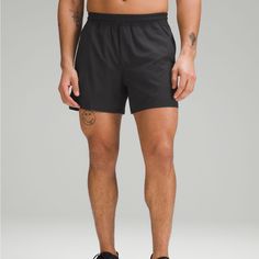 Brand New Nwt Never Worn Perfect Condition Authentic Lulu Lululemon Outfit Shorts, Store Stand, Lulu Lemon Shorts, Lulu Shorts, Black Shorts Men, Running Shorts Men, Disney Bound Outfits