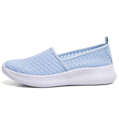 • Upper Material: Mesh (Air Mesh)• Toe shape: round toe• Outsole Material: Rubber• Closure Type: Slip-On• Fit: Fits true to size, take your normal size• Occasion: casual• Season: Spring / Autumn• Lining material: cotton cloth• Import Product Spring Slip-on Flat Walking Shoes, Summer Slip-on Walking Shoes With Round Toe, Slip-on Walking Shoes With Round Toe For Summer, Spring Non-slip Slip-on Sneakers With Closed Toe, Spring Breathable Slip-on Sneakers With Round Toe, Breathable Slip-on Sneakers With Round Toe For Spring, Breathable Slip-on Sneakers For Spring With Round Toe, Blue Slip-on Walking Shoes For Spring, Breathable Slip-ons With Round Toe