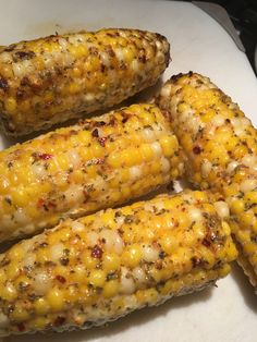 grilled corn on the cob with seasoning