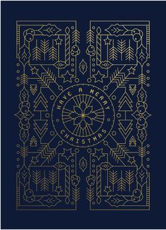 a blue and gold cover with an image of trees in the middle, surrounded by arrows