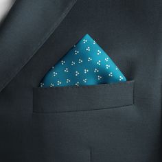 Meet my teal blue pocket square with an organic pattern of small circles, a classic men's handkerchief for weddings and formal occasions.  This  100% silk scarf in classic teal blue, is the perfect accessory for weddings and any occasion that you wear your suit jacket. Wonderful for grooms and groomsmen gifts, Sunday best, special occasions, photography sessions, and ring bearers.  Not just for special occasions, you can wear it around your neck as a bandana or ascot. A great gift for anniversaries, Father's Day, weddings, or formal occasions. Easy to wear, fold, and tie, and feels great around your neck. Comes in a kraft board gift box- ready for giving. Finished with a rolled baby hem.  The print is permanent and will never fade with use or washing. 16" x 16" square Made To Order The pat Grooms And Groomsmen, Blue Pocket Square, Pocket Square Size, Handkerchief Men, Ring Bearers, Silk Pocket Square, Organic Pattern, Groomsmen Gifts, Mens Formal