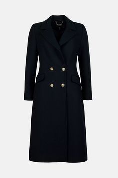 Italian Wool Mix Longline Military Coat | Karen Millen Luxury Double-breasted Wool Coat With Buttons, Timeless Winter Pea Coat With Double-breasted Button, Timeless Winter Pea Coat With Double-breasted Button Fastening, Timeless Double-breasted Winter Pea Coat, Elegant Double-breasted Peacoat For Work, Elegant Double-breasted Wool Coat With Double Button Closure, Elegant Workwear Peacoat With Double Button Closure, Luxury Fall Peacoat With Buttons, Elegant Peacoat For Work With Double Button Closure