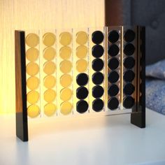 Acrylic Four in a Row Board Game - Marble Cultures Unique Board Games, Acrylic Jenga, Board Games Aesthetic, Fun Basement Ideas, Work Office Makeover, Connect 4 Game, Teen Game Rooms, Modern Game Tables, Connect 4