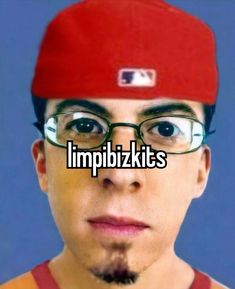 a man wearing glasses and a red hat with the words imppibiz kits on it