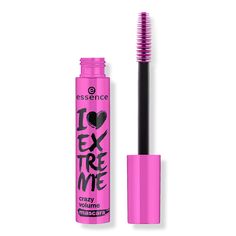 I Love Extreme Crazy Volume Mascara - Essence | Ulta Beauty Mascara Essence, Pink Mascara, Essence Makeup, Fragrance Ingredients, Pink Bottle, Makeup Wishlist, Eye Mascara, Black Mascara