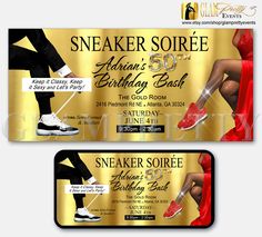 an image of a birthday party ticket for someone's 50th birthday or any special occasion