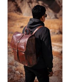 Lancelot Classic Backpack | Alaskan Leather Company Brown Leather Rectangular Backpack With Waxed Finish, Rectangular Waxed Leather Backpack, Luxury Vintage Leather Backpack With Waxed Finish, Leather-lined Backpack For Adventure, Backpack Craft, Mens Leather Backpack Under 200.00, Leather Company, Classic Backpack, Work Bag