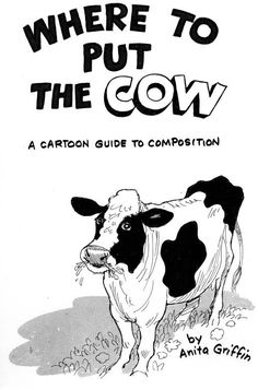 a black and white drawing of a cow with the words where to put the cow