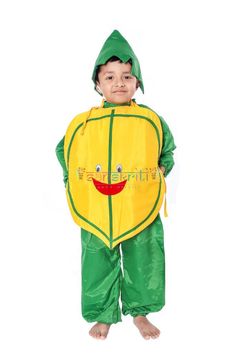 Papaya Fruit Fancy Dress Costume Yellow Color Combinations, Papaya Fruit, Party School