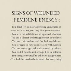 Wounded Feminine Energy, Wounded Feminine, To Self Quotes, Infinite Intelligence, Womb Healing, Healing Journaling, Feminine Energy Aesthetic