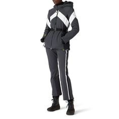 Slate grey with color block black detailing (65% Polyester, 31% Polyamide, 4% Elastane). Ski Pant. N/A. N/A. Zipper Front. Fully lined. 37" from waist to hemline. Inseam 28". Imported Sweaty Betty, Grey Prints, Ski Pants, Rent The Runway, Ski Jacket, Black Print, Front Zipper, Color Block, Skiing