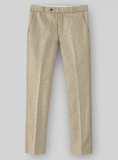 Create a stylish and chic impression with our Highlander Heavy Beige Houndstooth Tweed Suit. Crafted from pure wool fabric, it exudes confidence and expresses your unique individuality through the sophisticated charm of its timeless beige color, complemented by the classic houndstooth pattern. The suit offers a versatile option to make a lasting impact at the office, weddings, and other special occasions.   Look Includes    Highlander     Heavy   Beige   Houndstooth     Tweed  Fabric  Two Button Jacket Style  Notch Lapel   Horn Brown  Buttons  Single Vent  Three Cuff Buttons  Two Welted Back Pockets on Trousers   Click 'Customize Now' to modify the look if needed.  Lining: Viscose. Tailored Houndstooth Suits For Work, Wool Tweed Jacket With Pressed Crease For Work, Wool Herringbone Pattern Suits For Workwear, Wool Suits With Herringbone Pattern For Work, Fitted Herringbone Tweed Jacket For Workwear, Tailored Wool Tweed Dress For Work, Formal Tailored Wool Tweed Dress, Tailored Tweed Wool Dress For Work, Tailored Wool Tweed Dress For Formal Occasions