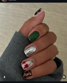 Natural Looking Gel X Nails, Russian Manicure Ideas, Nail Shop Outfit, Green Nail Inspo Acrylic Short, Maroon And Teal Nails, Destination Wedding Guest Nails, Gel Nails 2025 Trends, Fun Biab Nails, Simple Cute Winter Nails