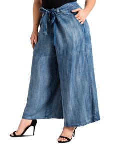 Cropped Palazzo Pants, Wide Leg Pants Plus Size, Tencel Denim, Wide Leg Palazzo Pants, Cropped Wide Leg Pants, Wide Jeans, Plus Size Pants, Comfy Fashion, Womens Dress Pants