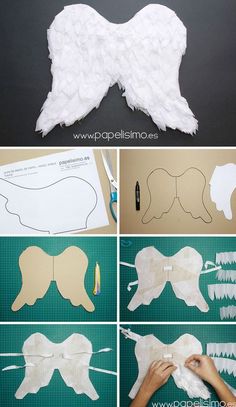 how to make an angel wings out of toilet paper - step by step instructions and pictures