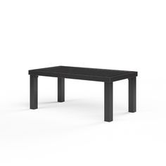 a black table on a white background with no one around it or the table is empty