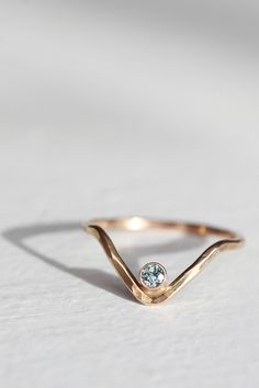 This gold chevron ring with a tiny diamond would look perfect stacked with other delicate rings. Alexis Russell, Long Pearl Necklaces, Pearl Jewelry Necklace, Bijoux Diy, Jewelry Making Supplies, Ring Set, Beautiful Rings, Ring Designs