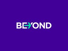 the logo for beyond is shown on a purple background with green and white letters that read beyond