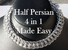 a black mannequin with silver chains on it and the words half persian 4 in 1 made easy