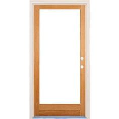 a wooden door with a glass paneled in to the bottom and side panels on it