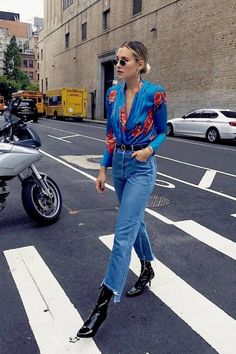 Looks Jeans, Looks Street Style, Women Street, Nyc Fashion, 가을 패션, Komplette Outfits, Mode Vintage, Mode Inspiration