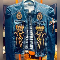 Perfect Condition Jean Coat, Jean Jacket, Custom Made, Denim Jacket, Jackets & Coats, Jackets For Women, Blue, Women Shopping, Color