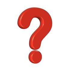 a red question mark on a white background