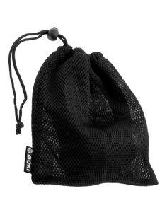 a black mesh bag on a white background