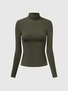 Ogl Eco-MiyaMoon® Everyday Mockneck Top – OGLmove Classic Stretch Mock Neck Top, Classic Fitted Long Sleeve Mock Neck Top, Chic Fitted Knit Mock Neck Top, Fitted Fine Knit Mock Neck Top, Solid Non-stretch Turtleneck Top, Dark Academia Clothes, Academia Clothes, Mock Neck Top, Valentine's Day Outfit