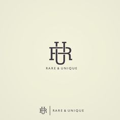 the logo for rare & unique is shown in black and white, with chinese characters on it