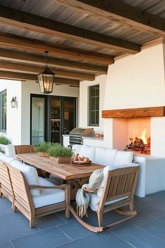 50+ Creative Covered Patio Ideas Attached to House with Fireplace Deck Fireplace, Patio Outdoor