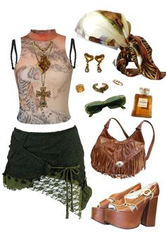 Psytrance Clothing, Square Frame Sunglasses, Earthy Outfits, Outfit Look, Outfit Maker, Outfit Shoplook