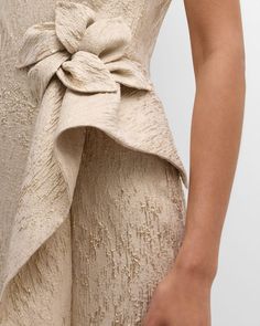 Luxury Elegant Jacquard Evening Dress, Different Silhouettes Fashion, Elegant Spring Jacquard Dresses, Ruffled Dress, Chic Luxury Jacquard Midi Dress, Evening A-line Jacquard Dress, Teri Jon By Rickie Freeman Gowns, Ascot Outfits, Dress Flower