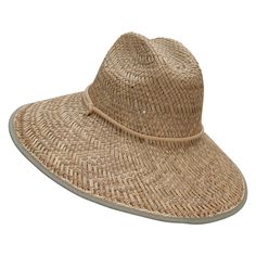 Man's Lifeguard Straw HatMade of 100% straw.ONE SIZE fits most with elastic sweat band inside, fitting up to 7-1/2.Crown measures 5 inches deep, with adjustable chin cord.Brim measures 5 inches wide, downturned, trimmed edge.Thick, stiff and cool material.Hand wash only.Imported.Available in different styles and colors. When planning your next great adventure under hot sun, make sure to bring our Man's Lifeguard Safari Straw Hat. Made from lightweight and cool straw, this safari hat is the perfe Adjustable Straw Hat With Curved Brim, Adjustable Toquilla Straw Sun Hat With Curved Brim, Natural Lightweight Straw Hat Visor, Adjustable Woven Sun Hat In Toquilla Straw, Adjustable Wide Brim Toquilla Straw Hat, Adjustable Straw Hat With Uv Protection And Curved Brim, Lightweight Adjustable Short Brim Straw Hat, Adjustable Straw Visor Hat, Adjustable Brimmed Straw Hat