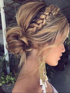 Hair Updos For Weddings Guest, Guest Hair, Braided Bun Hairstyles, Peinados Recogidos, Wedding Guest Hairstyles, Beautiful Braids, Edgy Hair, Braided Hairstyles Updo