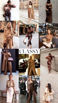 Nude Outfits Classy, Brown Aesthetic Outfit, Neutral Color Outfits, Tan Outfit, How To Have Style, Collage Outfits, Nude Outfits, Monochromatic Fashion, Fashion Capsule Wardrobe