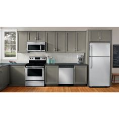 an image of a kitchen setting with stainless steel appliances