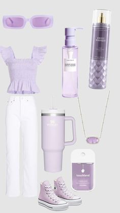 #outfitinspo Purple Closet Aesthetic, Good Outfits For Middle School, Purple Outfits Aesthetic, Teen Girl Outfits For School, Preppy Back To School Outfits, Yellow Outfit Ideas, Shuffle Outfits, Cute Middle School Outfits, Preppy Outfits For School