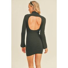 This sweater dress hits all the marks! Comfy and sexy – and perfect for your next night out! Fitted Ribbed Dress For Date Night, Ribbed Stretch Bodycon Dress For Date Night, Ribbed Mini Bodycon Dress, Trendy Ribbed Mini Dress For Night Out, Ribbed Bodycon Dress For Date Night, Trendy Ribbed Bodycon Dress For Date Night, Trendy Ribbed Mini Dress For Party, Trendy Ribbed Bodycon Dress For Party, Ribbed Mini Dress For Date Night