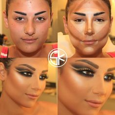 Makeup Before And After Contouring, What Is Contouring, Contour Tutorial, Foo Foo, Face Contour, Tips For Oily Skin, Makeup Before And After