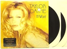 the cd cover for taylor daie's i'll wait is shown in black and white