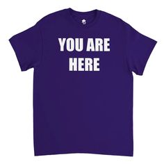 YOU ARE HERE Shirt, Worn by John Lennon T-shirt, Unisex Tee, John Yoko, Design Shirt, the Beatles, Vintage Tee, Peace Shirt, Funkadelic Tee - Etsy Purple Fan Apparel T-shirt With Letter Print, Band Merch T-shirt With Text Print And Crew Neck, Band Merch Crew Neck T-shirt With Letter Print, Band Merch Crew Neck T-shirt With Text Print, Purple Letter Print T-shirt Fan Apparel, Purple Short Sleeve T-shirt For Fans, Purple Graphic Print Fan Apparel T-shirt, Purple Letter Print T-shirt For Streetwear, Purple Graphic Print T-shirt Crew Neck