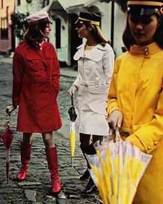 Vintage 1960s Dresses, Mod 60s Fashion, Biba Fashion, 60s Fashion Vintage, Rain Fashion, Vintage Dresses 1960s