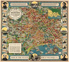 an old map of baltimore, pennsylvania and the surrounding area is shown in this vintage poster